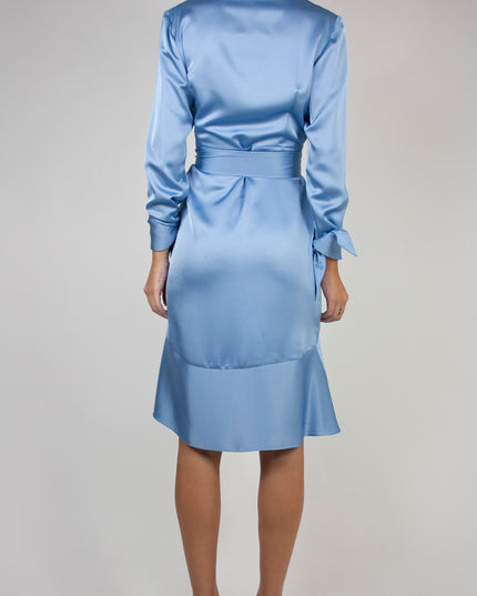 CROSSOVER NECKLINE DRESS