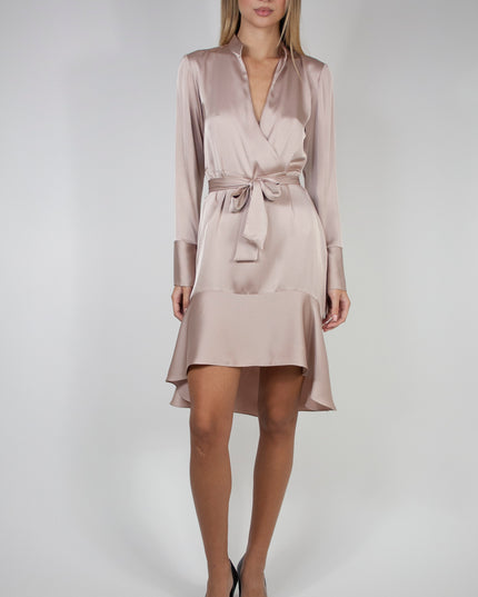 CROSSOVER NECKLINE DRESS