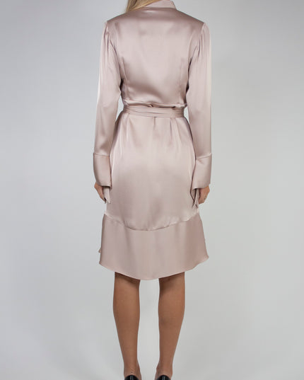 CROSSOVER NECKLINE DRESS