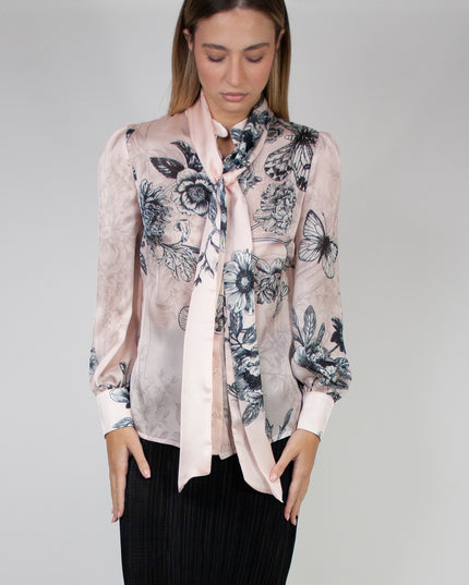 CHIFFON SHIRT WITH BOW
