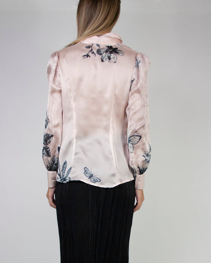 CHIFFON SHIRT WITH BOW