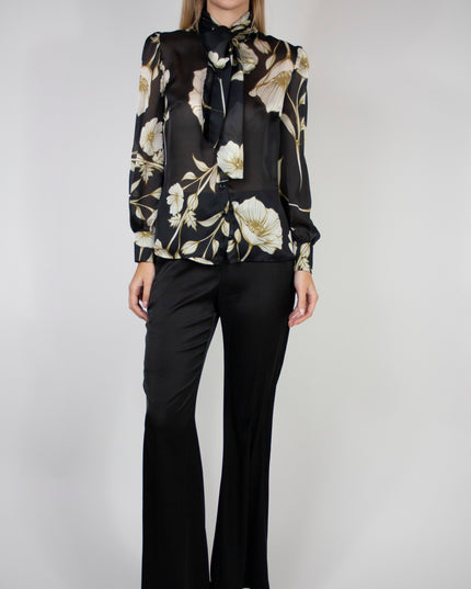 CHIFFON SHIRT WITH BOW