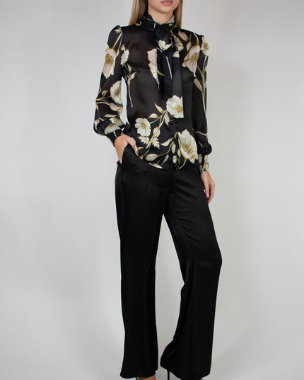 CHIFFON SHIRT WITH BOW