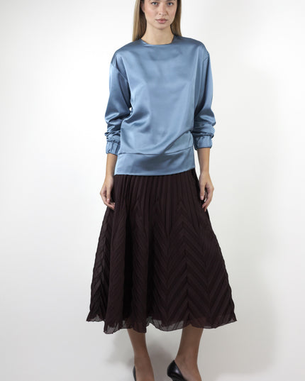 SATIN SWEATSHIRT TOP