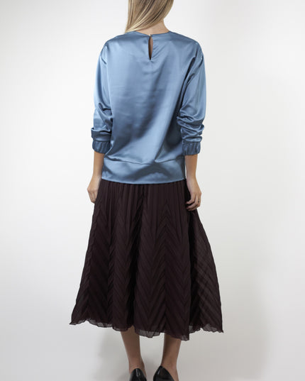 SATIN SWEATSHIRT TOP