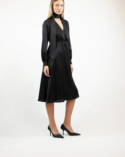 ABITO LONGUETTE CON COULISSE IN SATIN