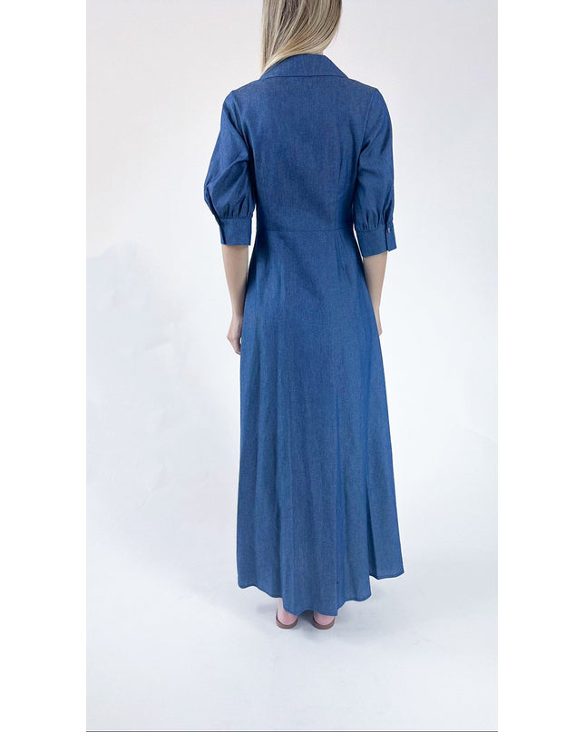 ABITO LUNGO SCAMICIATO IN DENIM LEGGERO