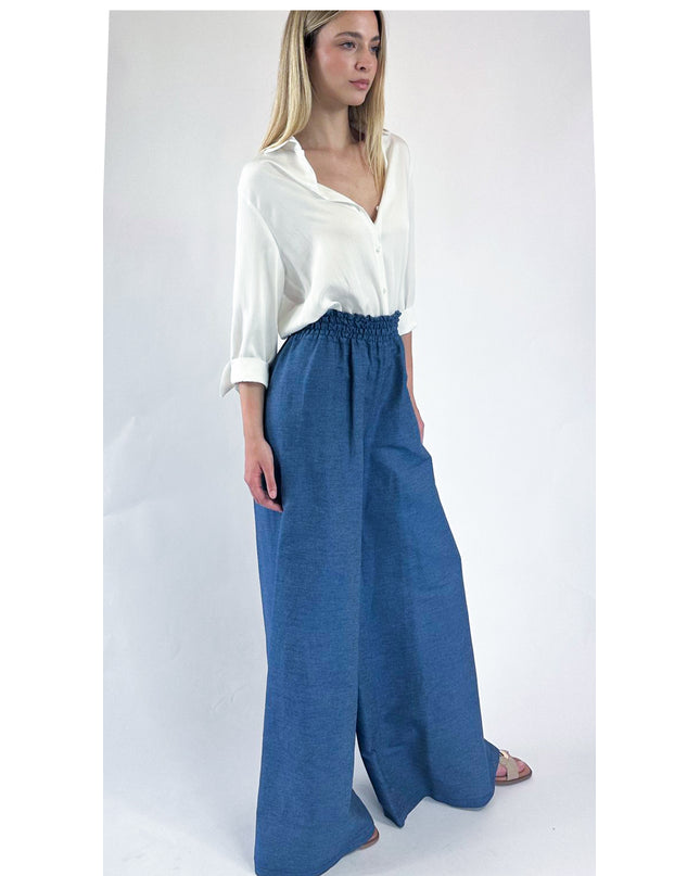 PANTAGONNA CON ELASTICO IN DENIM