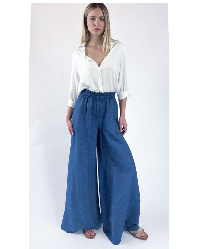 PANTAGONNA CON ELASTICO IN DENIM