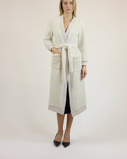 MAXI CARDIGAN IN BOUCLE' KNIT