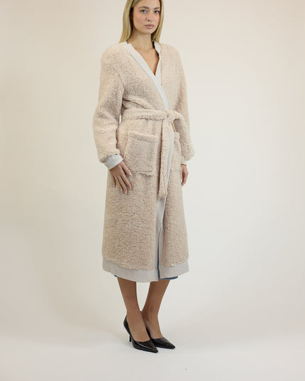 MAXI CARDIGAN IN BOUCLE' KNIT