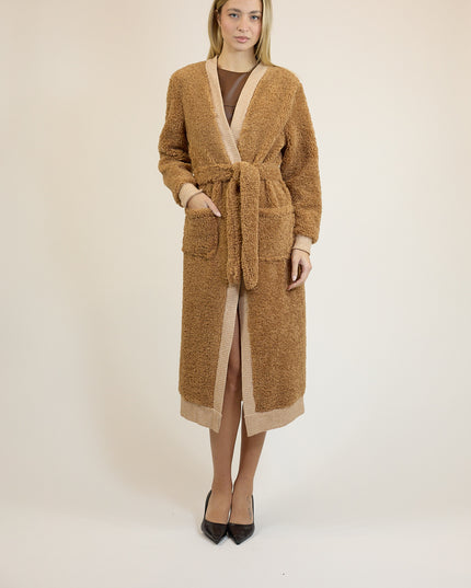 MAXI CARDIGAN IN BOUCLE' KNIT