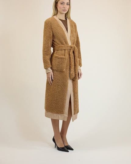 MAXI CARDIGAN IN BOUCLE' KNIT