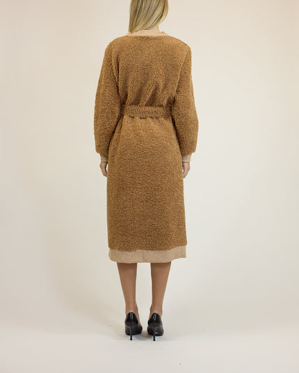 MAXI CARDIGAN IN BOUCLE' KNIT