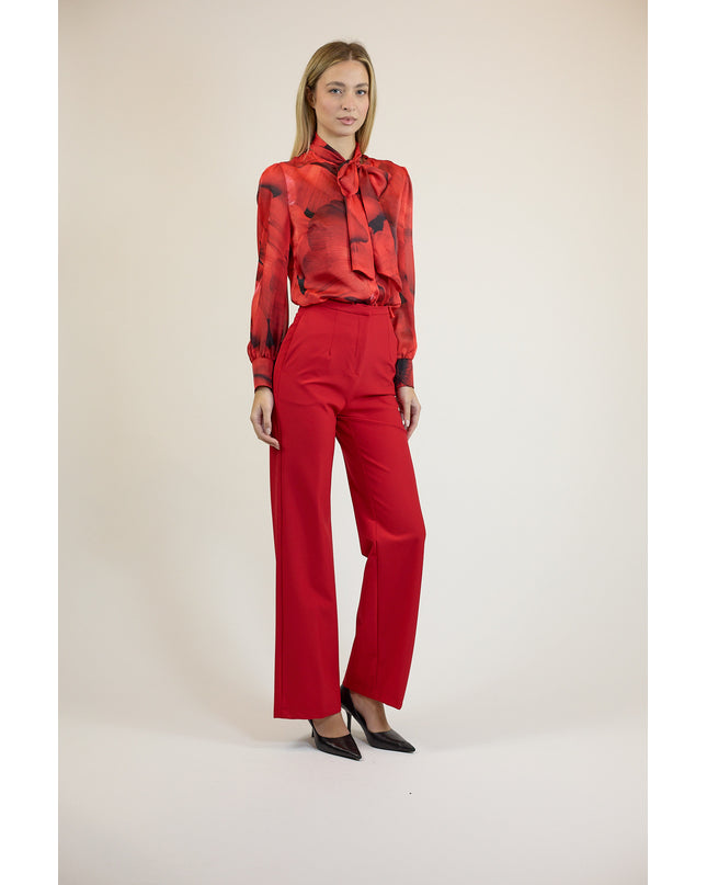 PANTALONI PALAZZO IN TESSUTO STRETCH