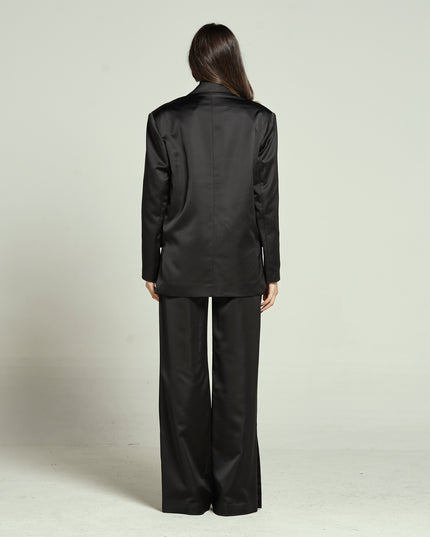 BLAZER MONOPETTO OVERSIZE IN RASO DOUCHESSE