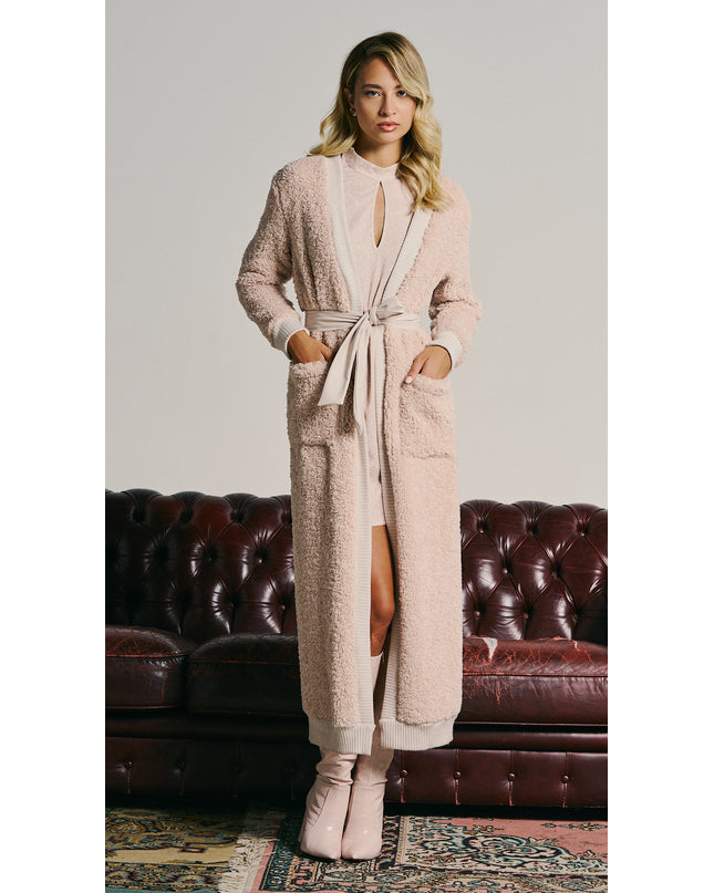 MAXI CARDIGAN IN BOUCLE' KNIT