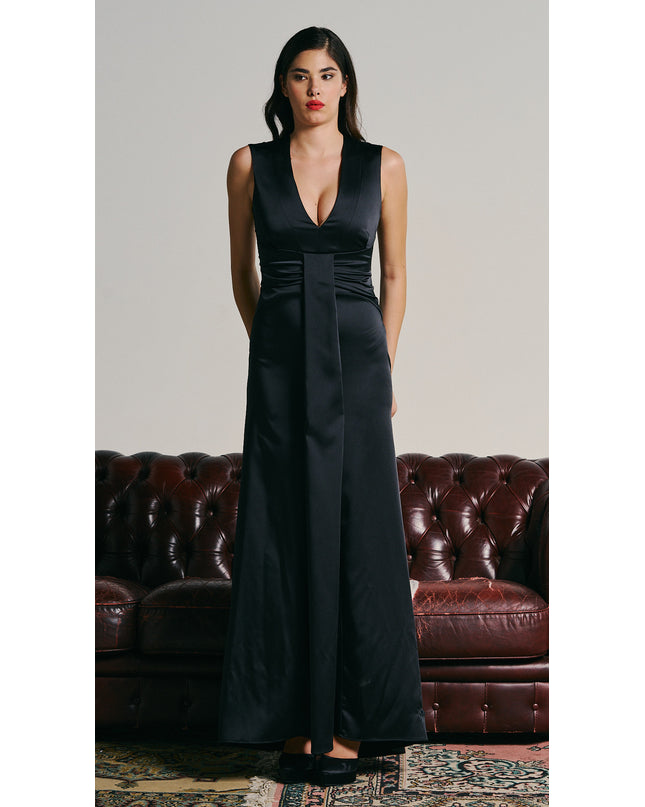 LONG SATIN DRESS