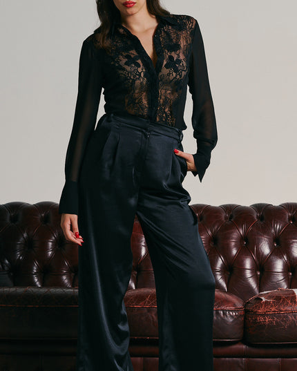 GEORGETTE AND LACE SHIRT